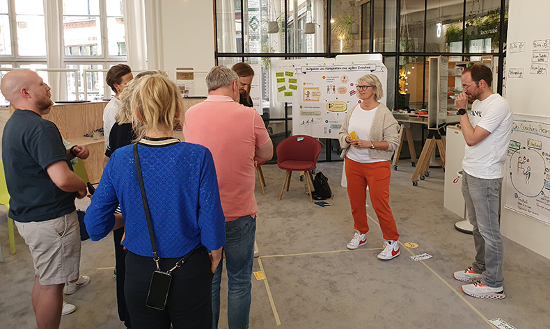 Consulting: Effektiver zusammenarbeiten, eine Gruppe lernt agile Methoden von Claudia Thonet
