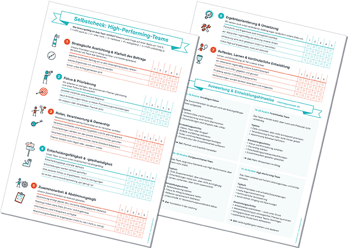 Selbstcheck High-Performing Teams, Claudia Thonet, Vorschau Download-PDF